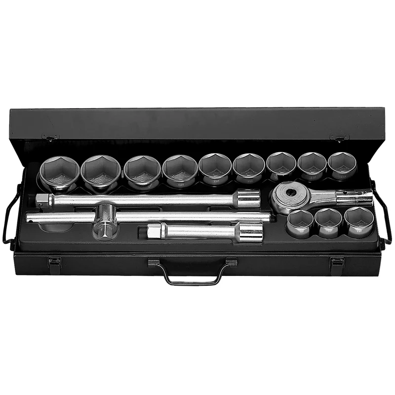 [K.433E] Coffret douilles, 6 pans métriques, 3/4"