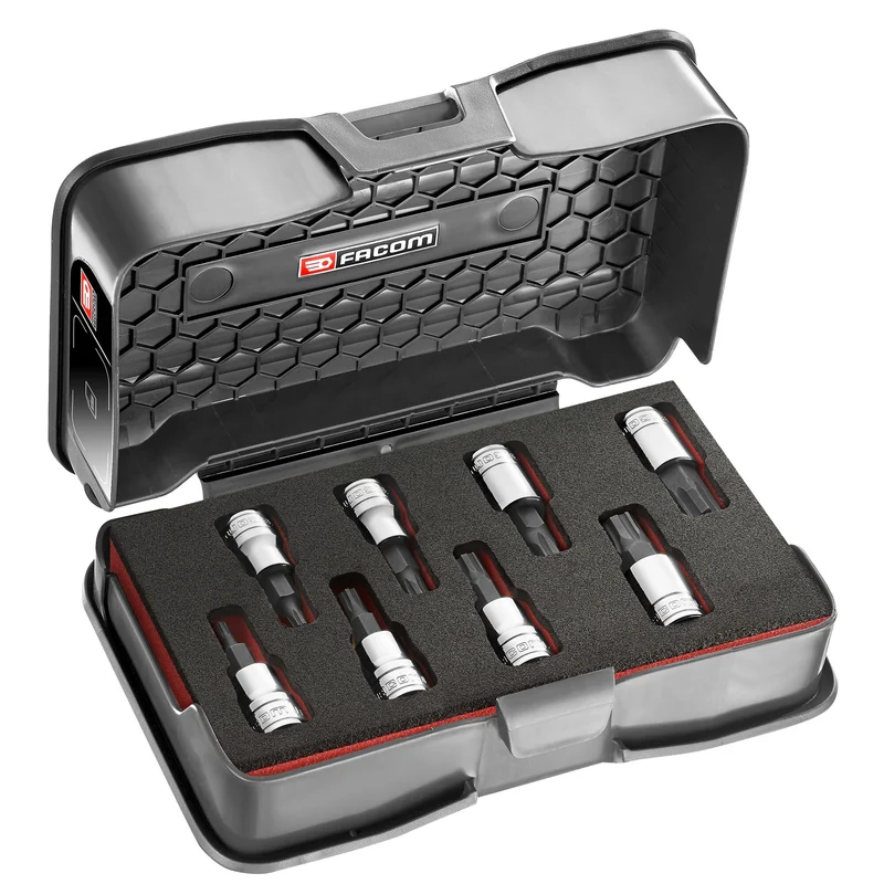 [JTM.J8MGRPPB] Jeu de douilles à embout, OGV® Grip hexagonal métrique, 8 pièces de 3 à 11 mm, 3/8"