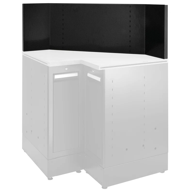 [JLS3-PPAVACSBS] Demi panneau perforé pour meuble d'angle MBSCSW(G), carrés 6 x 6 mm, noir