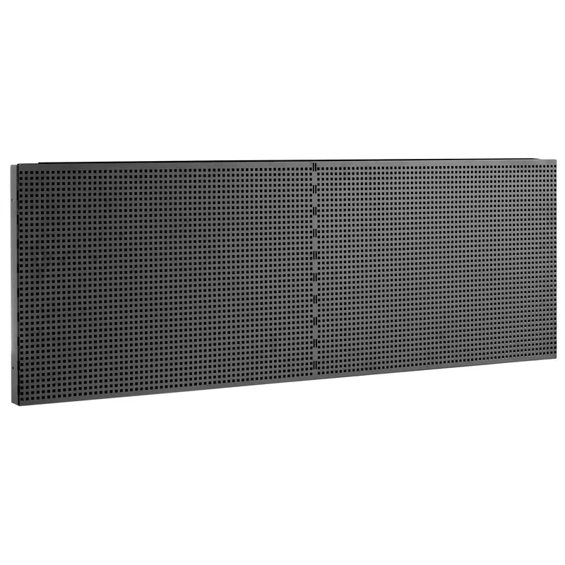 [JLS3-PPAV2BS] Demi panneau perforé pour accrochage vertical, carrés 6 x 6 mm, 2 modules, noir