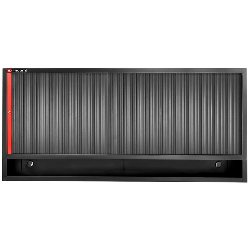 [JLS3-MHTR] Meuble haut triple à rideau, panneau perforé pour accrochage vertical, rouge