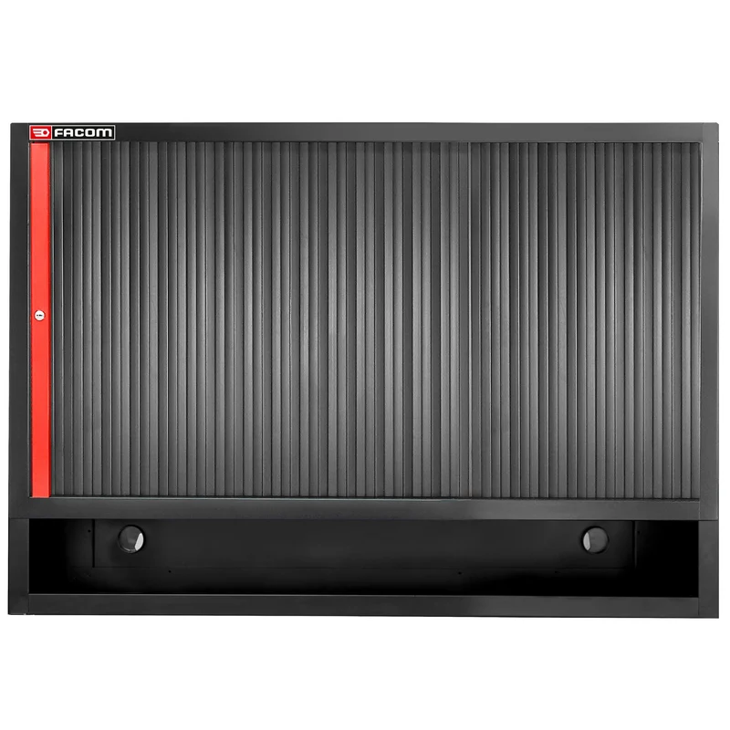 [JLS3-MHDR] Meuble haut double à rideau, panneau perforé pour accrochage vertical, rouge