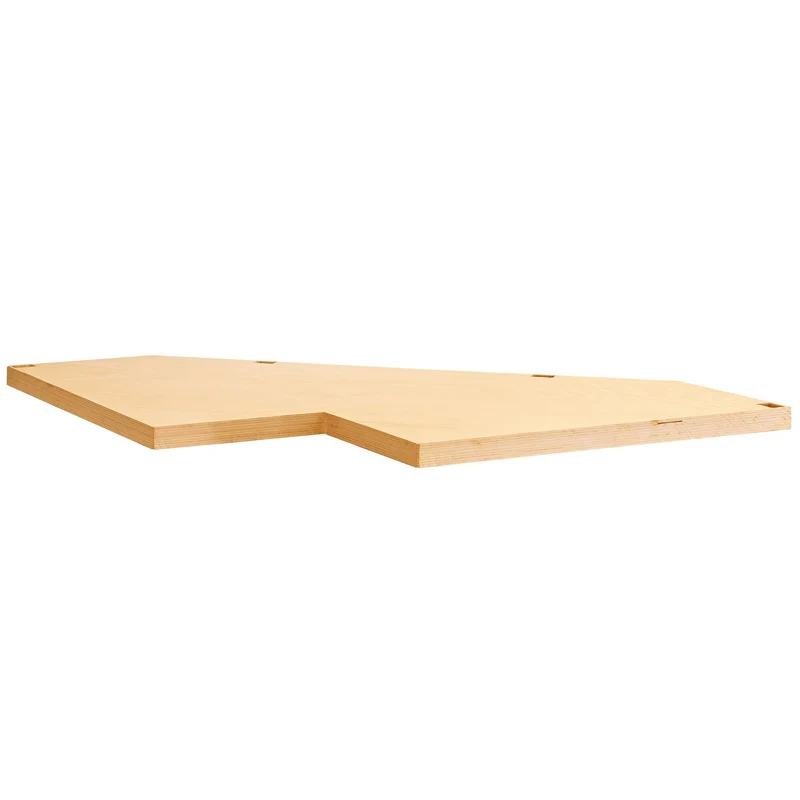 [JLS3-MBSCSW] Meuble bas angle, 2 tiroirs verticaux, plateau bois, rouge
