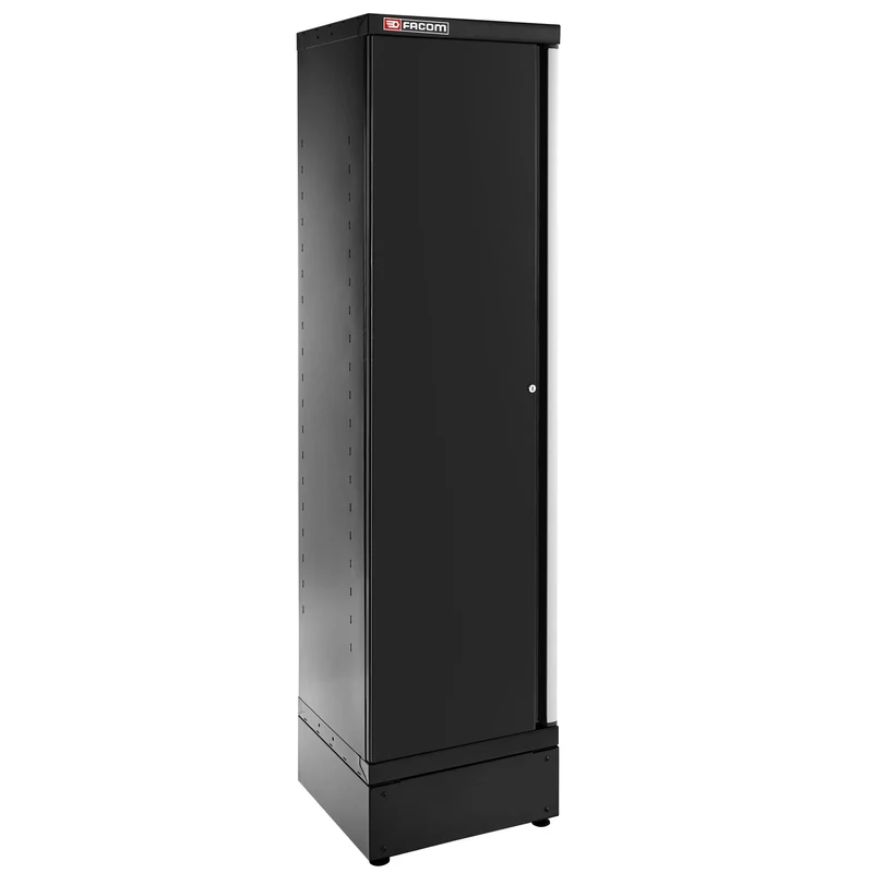 [JLS3-A500PPBS] Armoire 1 porte pleine, 3 étagères, L 533 x p 506 x h 2060 mm, noire