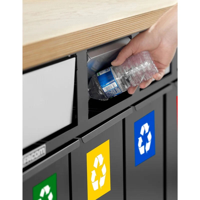 [JLS3-5BINS] Set de 5 containeurs à déchets avec système de trappes