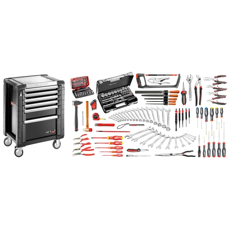 [JET6.M130A] Sélection maintenance industrielle 165 outils - servante 6 tiroirs