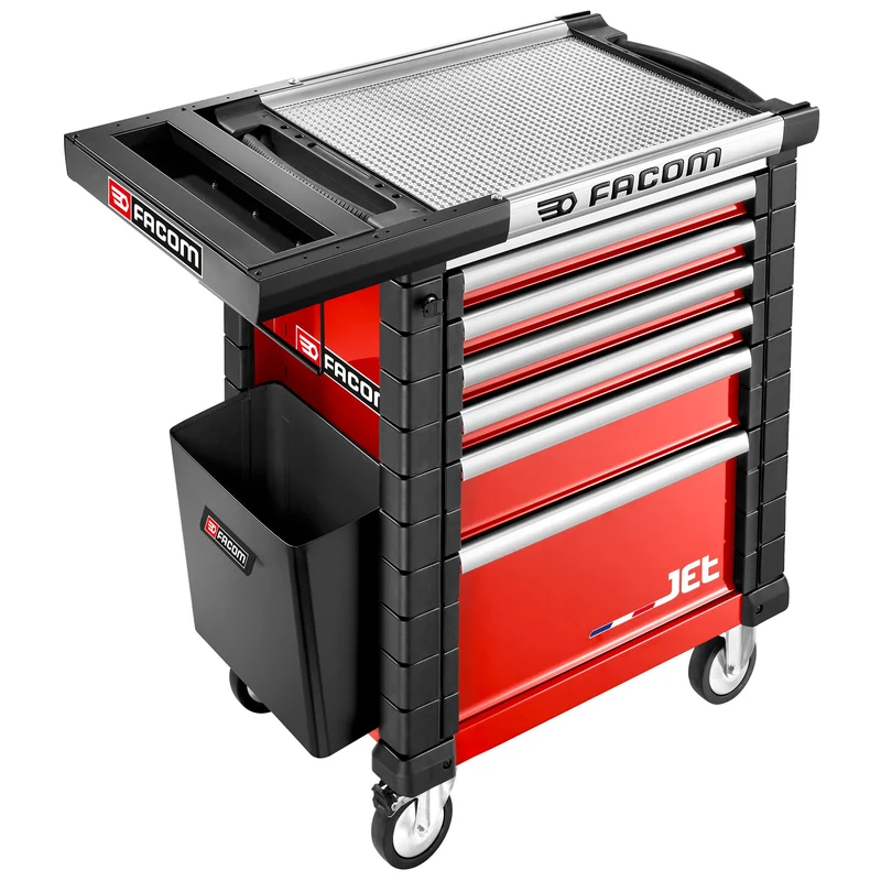 [JET.WA5] Kit propreté servante jet : support rouleau, bouteilles et bac à déchets - série JET.MXA