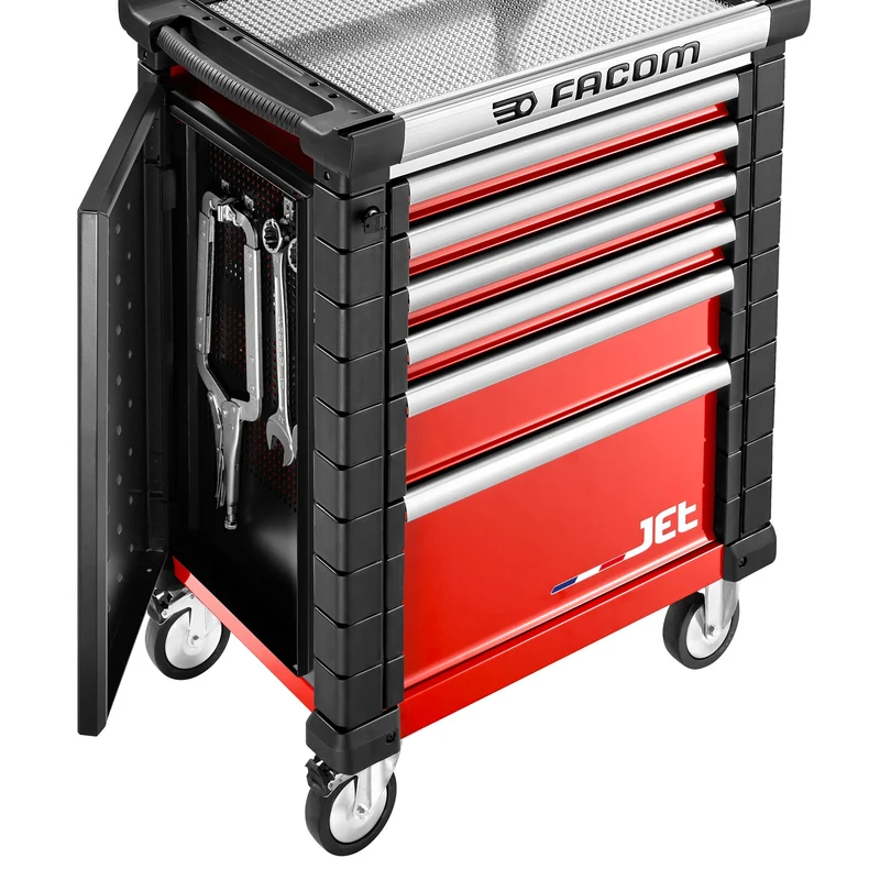 [JET.LA8] Accessoire latéral servante atelier JET : armoire avec panneau perforé - toutes séries