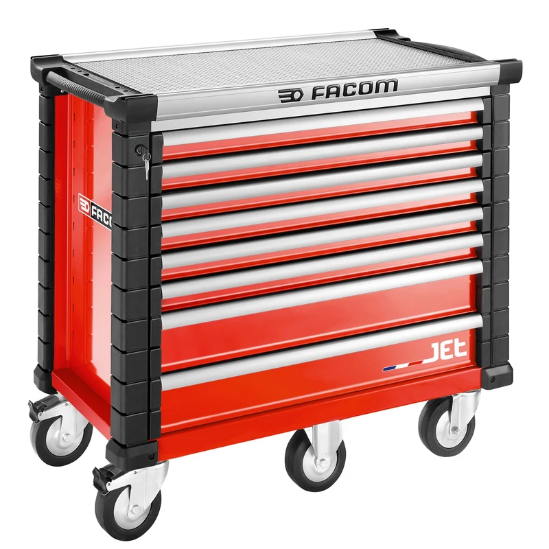 [JET.8M5A] Servante 7 tiroirs, L 948 x H 421 mm, 5 modules par tiroir, plateau 0,46m²