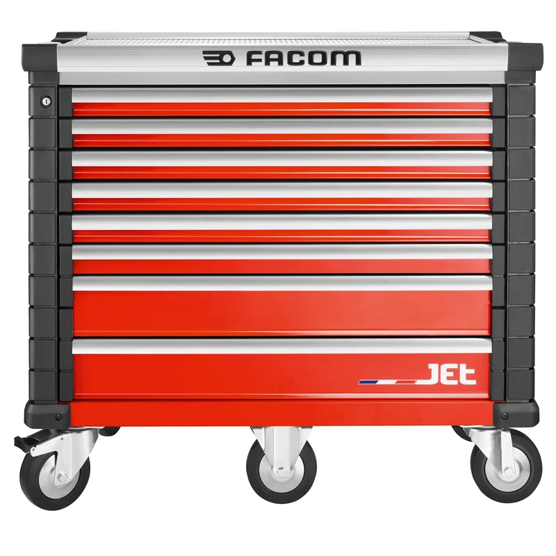 [JET.8M5A] Servante 7 tiroirs, L 948 x H 421 mm, 5 modules par tiroir, plateau 0,46m²