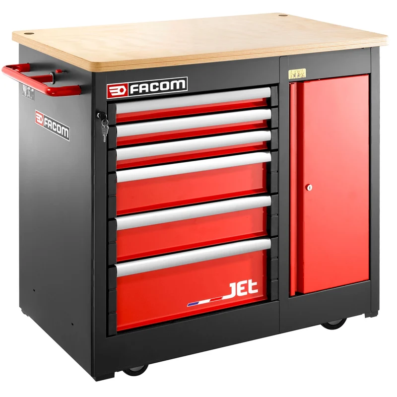 [JET.6MWBA] Établi position mobile ou fixe, 6 tiroirs