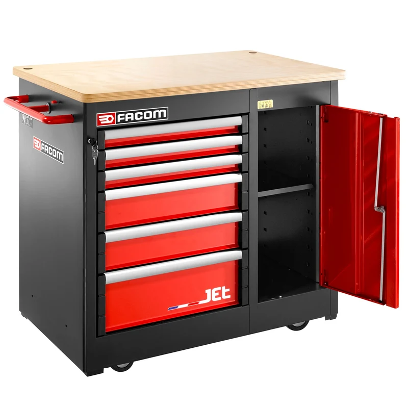 [JET.6MWBA] Établi position mobile ou fixe, 6 tiroirs