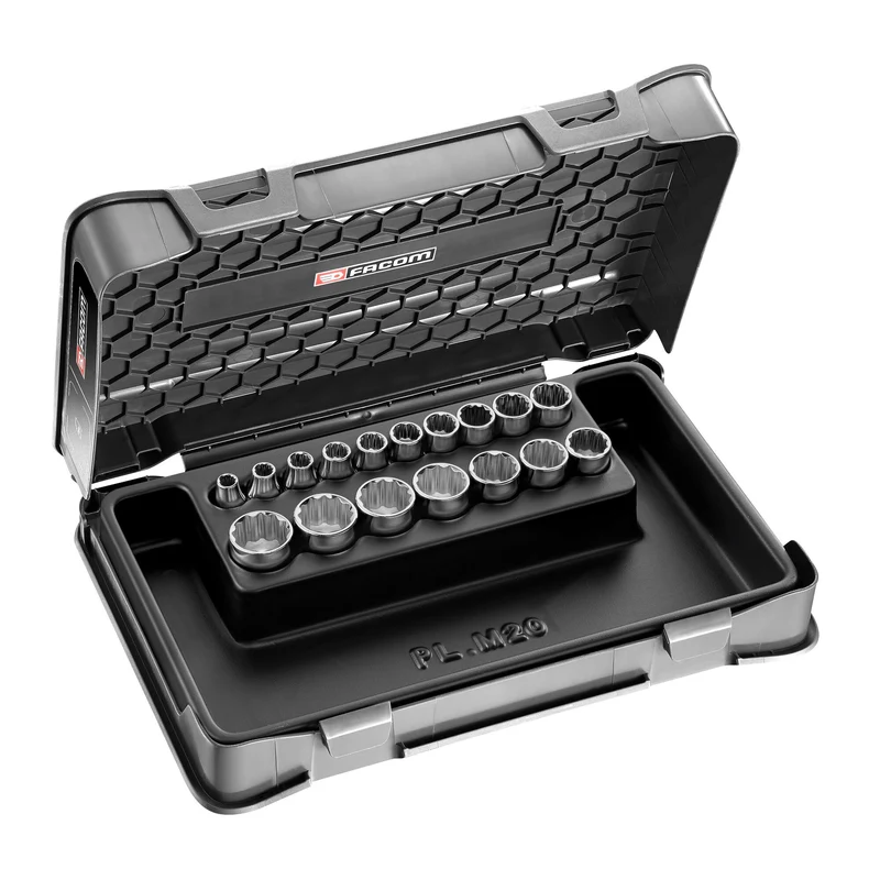 [J.400] Jeu de douilles en coffret MBOX, 3/8", 17 pièces