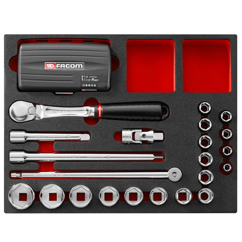 [F50031051] Module MATRIX cliquet, douilles 6 pans, 1/4", 1/2"