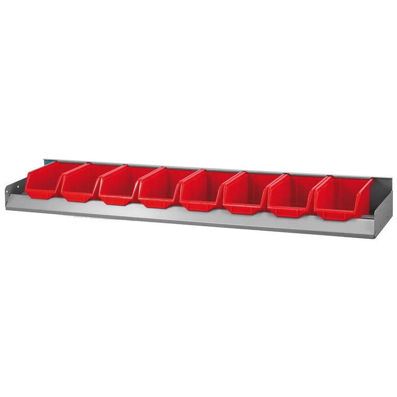 [F50030072] Étagère P 275 mm avec porte bacs et bacs inclus, montants 5003MF, L 682 x H 90 mm