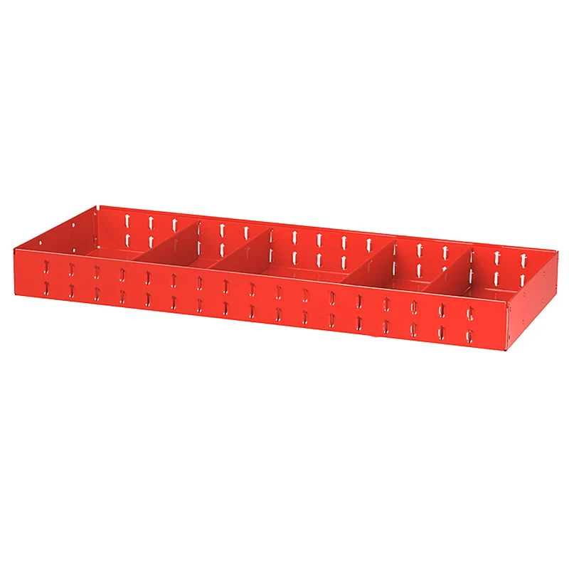 [F50030031] Étagère métal P 375 mm, montants 5003ME, 4 séparateurs amovibles, L 930 x H 90 mm