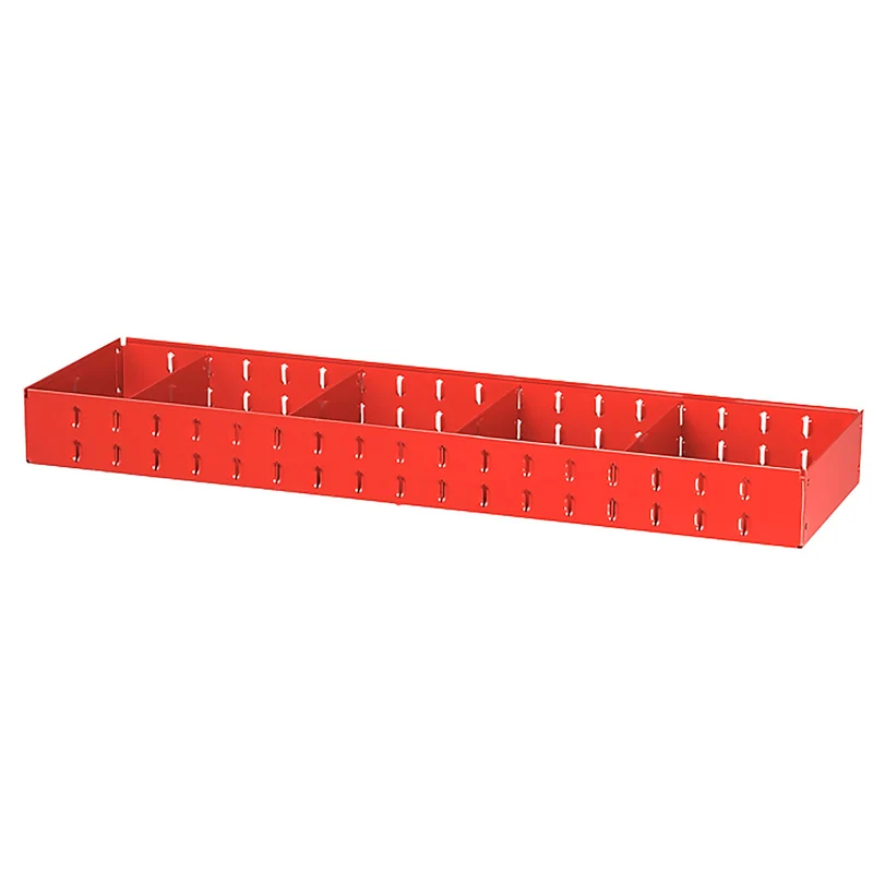 [F50030026] Étagère métal P 275 mm, montants 5003MF, 4 séparateurs amovibles, L 930 x H 90 mm