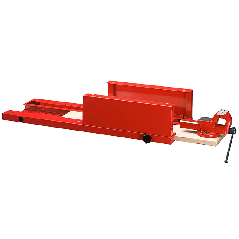 [F50020075] Plan de travail bois extensible avec étau 1224.100E, L 990 mm