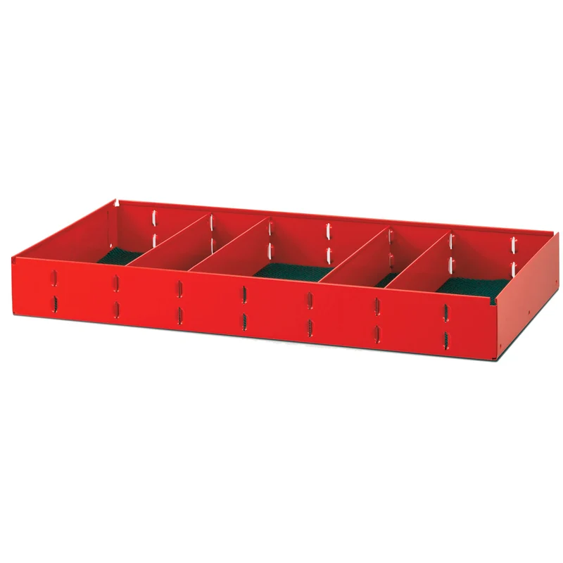 [F50020033] Étagère métal, montants 5003ME, 5 séparateurs amovibles, L 1177 x H 90 x P 375 mm