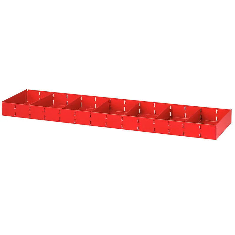 [F50020032] Étagère en métal, montants 5003ME, 6 séparateurs amovibles, L 1425 x H 90 x P 375 mm