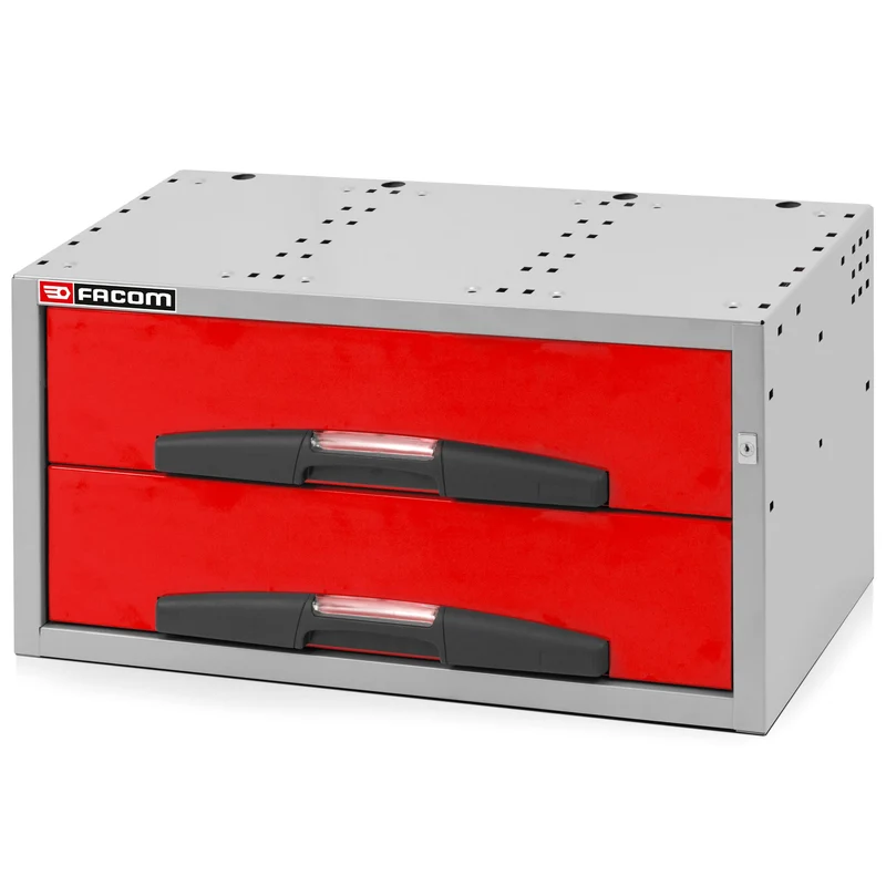 [F50000051] Caisson largeur medium avec 2 tiroirs H 155 mm, L 742 x H 382 mm