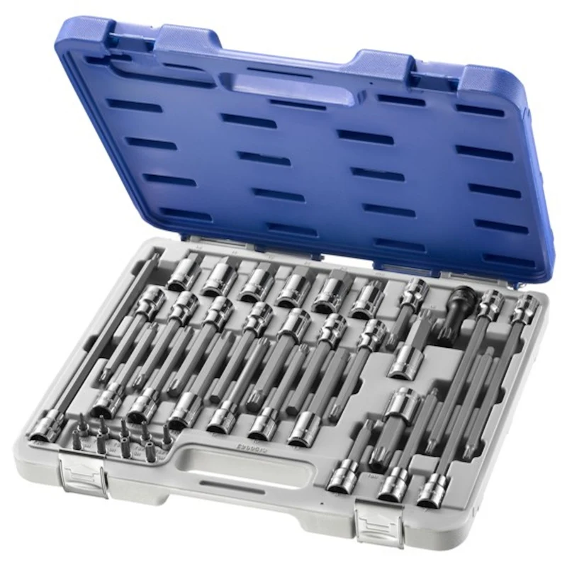 [E200513] Coffret de douilles tournevis 6 pans, TORX®, XZN®, 38 pièces