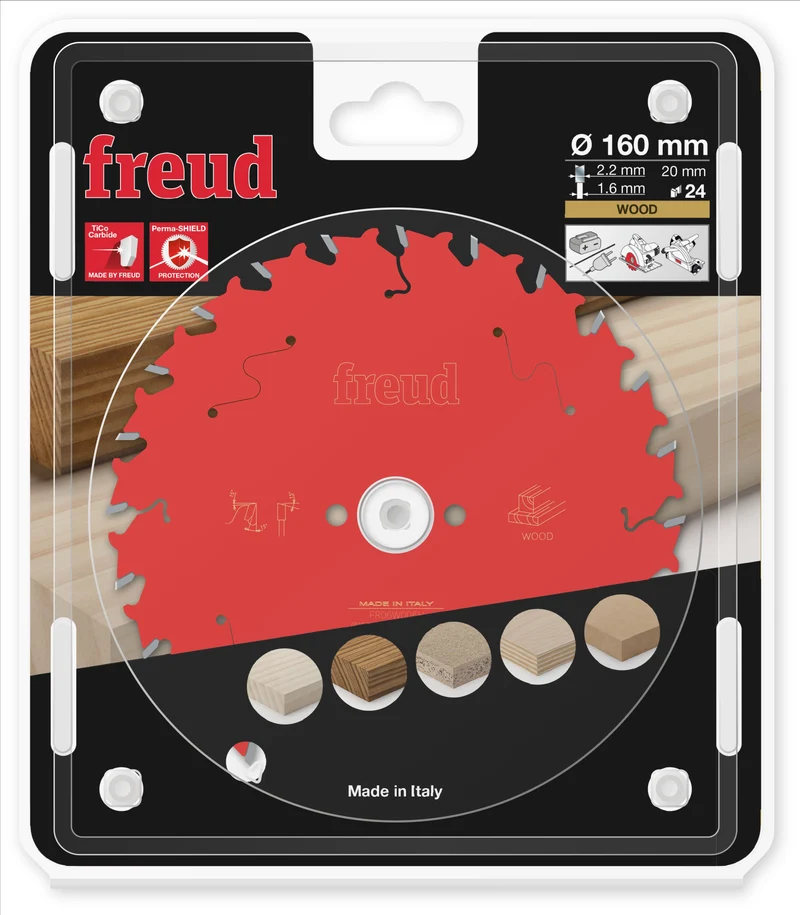 Lame scie circulaire bois D160 2,2/1,6 A20 Z24 BA 15° - F03FS09678 FREUD