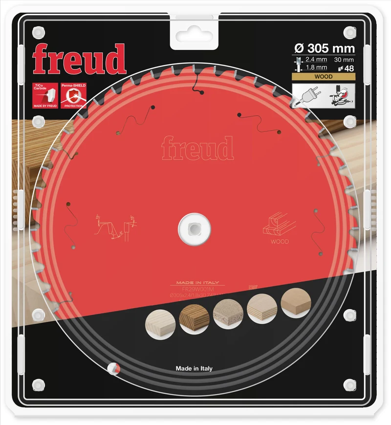 Lame scie circulaire bois D305 2,4/1,8 AL30 Z48 BA -5° - F03FS09762 FREUD