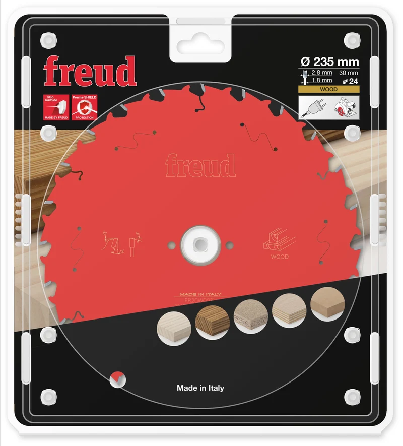 Lame scie circulaire bois D235 2,8/1,8 AL30 Z24 BA 15° - F03FS09733 FREUD