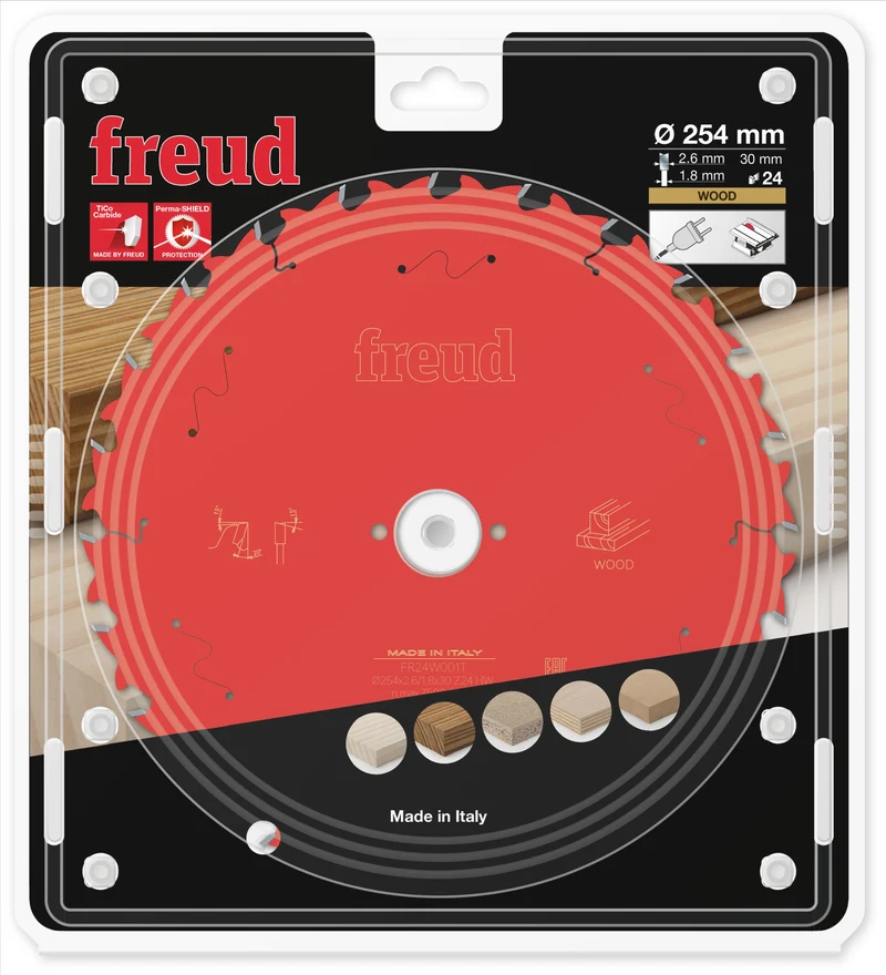 Lame scie circulaire bois D254 2,6/1,8 AL30 Z24 BA 20° - F03FS09778 FREUD
