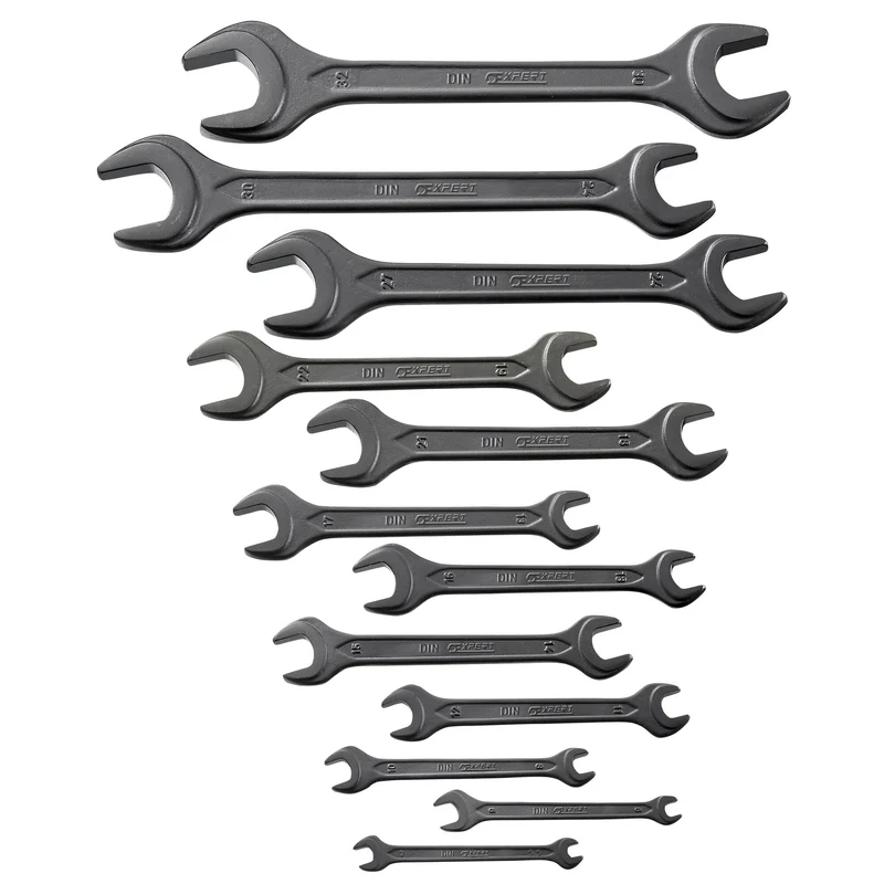 [E114040] Jeu de clés à fourche DIN, métrique, 12 pièces