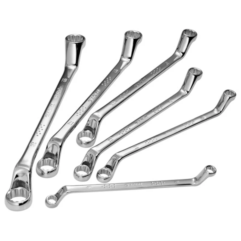 [E111708] Jeu de clés polygonales contrecoudées, métrique, 8 - 19 mm, 6 pièces