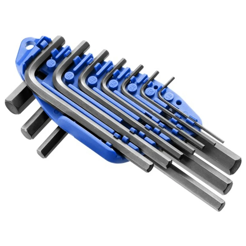 [E069253] Jeu de clés mâles 6 pans, métriques, 2 à 10 mm, 10 pièces
