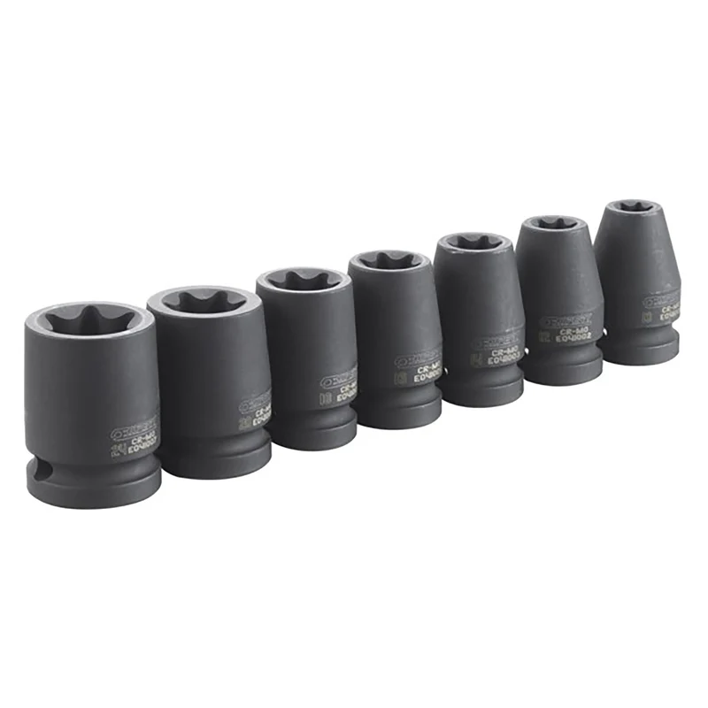 [E041605] Jeu de douilles impact TORX® 1/2", 7 pièces