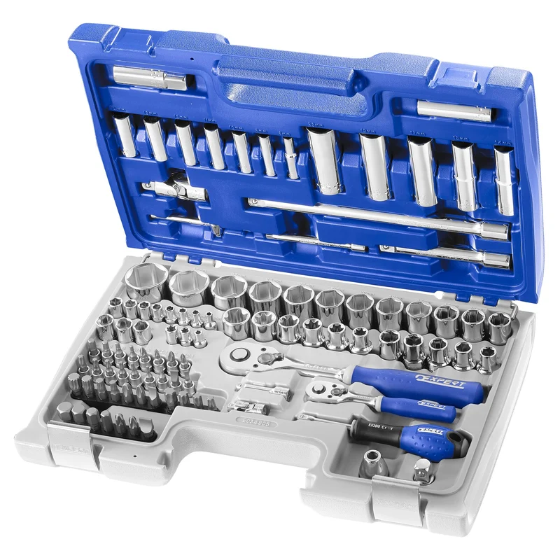[E034805] Jeu de douilles, 1/4", 1/2", 98 pièces