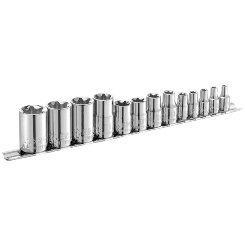 [E034801] Jeu de douilles TORX®, 1/4", 3/8", 1/2", 13 pièces