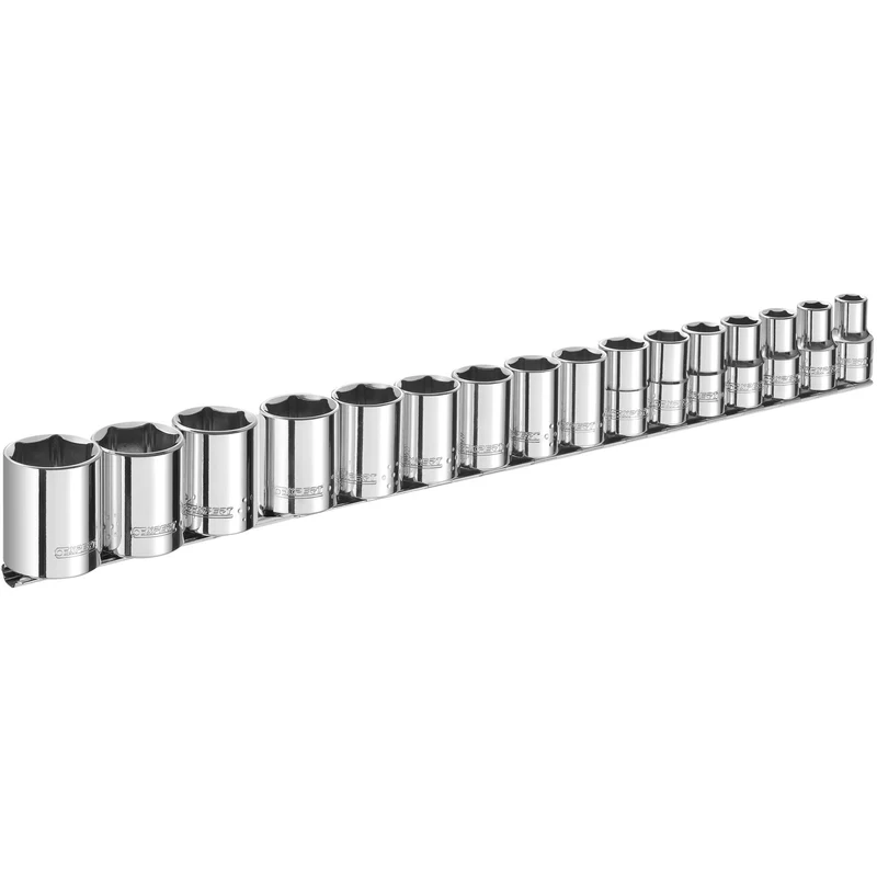 [E032902] Composition cliquet-douilles, 1/2", 16 pièces