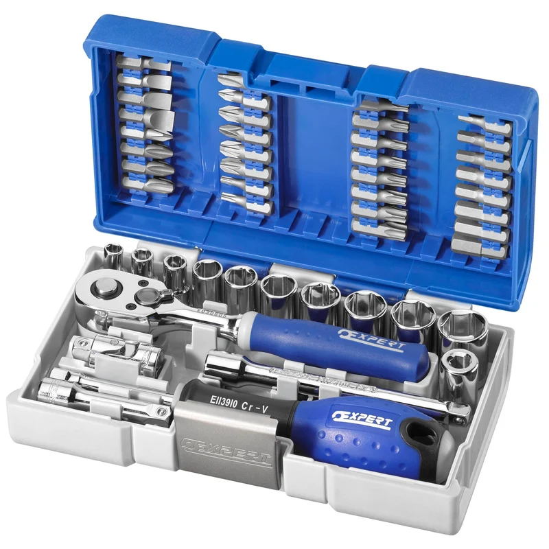 [E030729] Jeu de douilles mini 1/4", 48 pièces