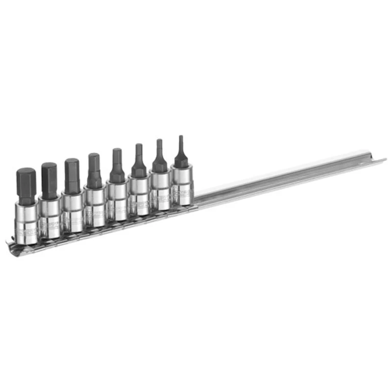 [E030704] Jeu de douilles tournevis 1/4", 8 pièces