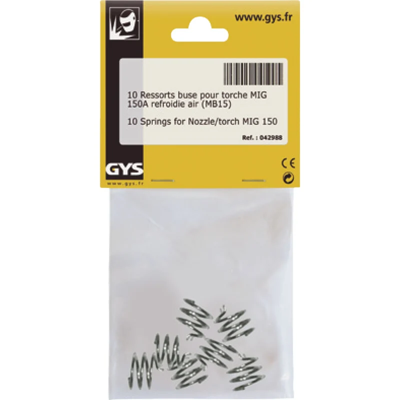 5 Ressorts buse pour torche 250 A (MB25) - 042995 GYS