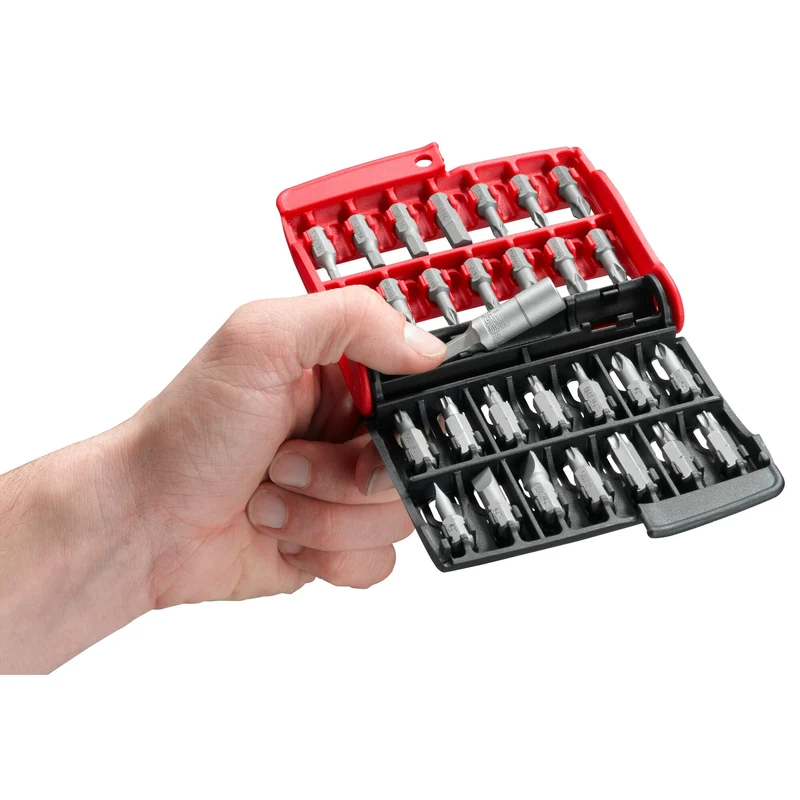 [E.120PB] Boîte de 28 embouts (fente, PH, PZ, 6 pans, Torx)