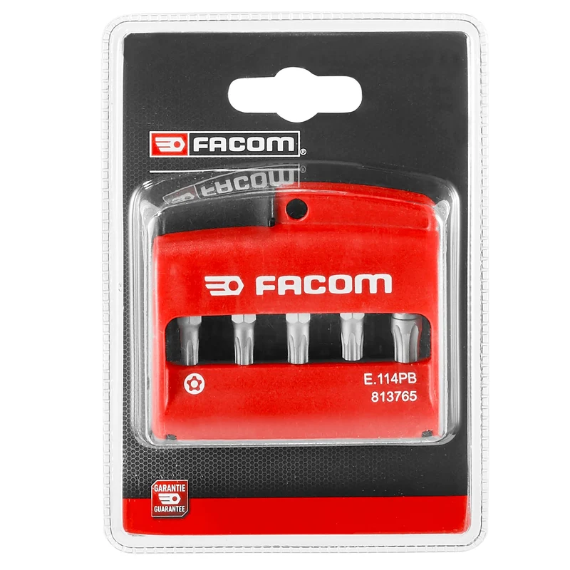 [E.114PB] Jeu mixte d'embouts 1/4", 25 mm pour vis TORX Plus Tamper résistant® et porte-embouts, 10 pièces
