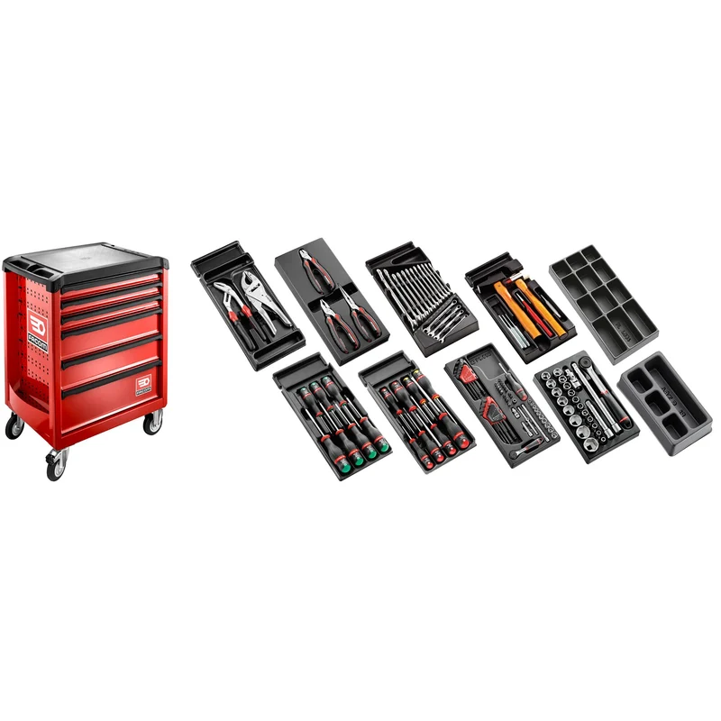 [CM.118] Sélection tous métiers 118 outils - servante 6 tiroirs