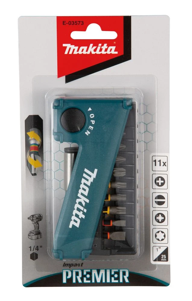 Coffret Impact Premier 11 accessoires de vissage - E-03573 Makita