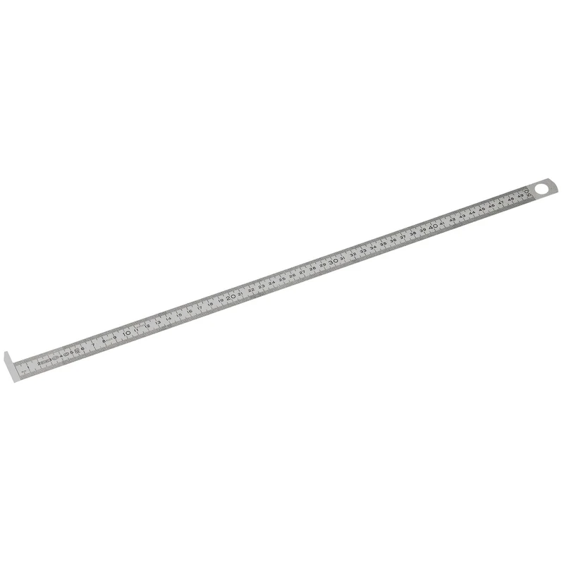 [DELA.1052.200] Réglet inox avec talon 200 mm