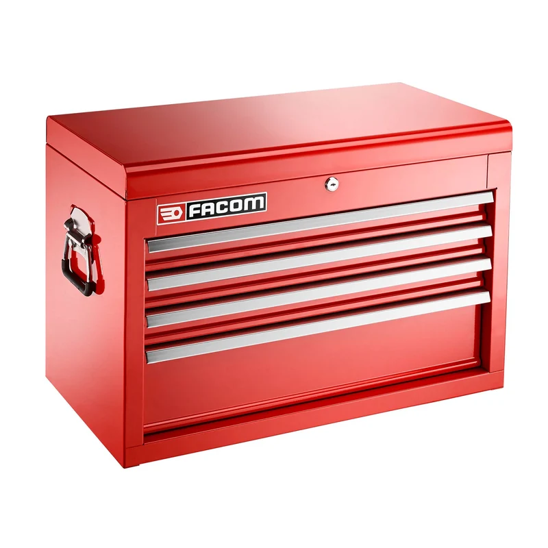 [BT.C4TA] Coffre métal, 4 tiroirs 570 x 270 mm, poignées latérales de transport