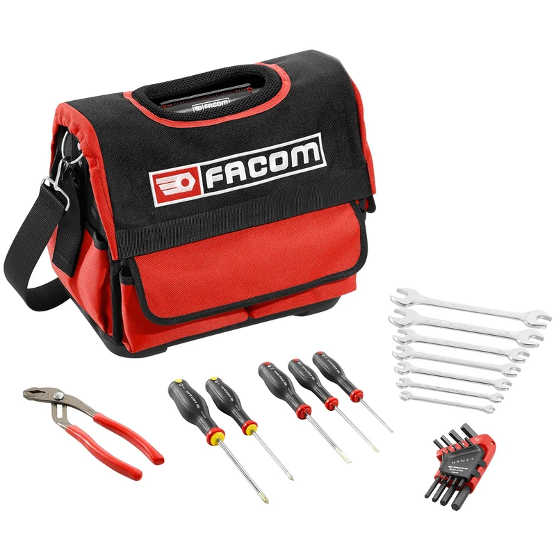 [BS.T14CM1PB] Sac à outils textile compact, modèle 14", avec sélection de 22 pièces, métrique