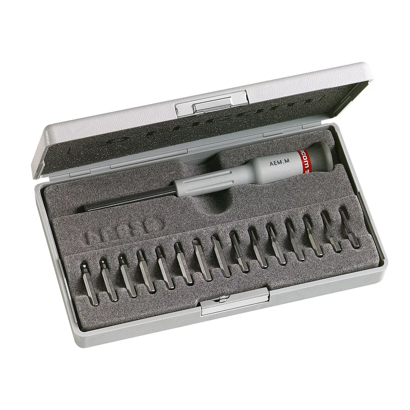[AEM.J1] Composition de tournevis et embouts MICRO-TECH®, 16 pièces, mallette rigide