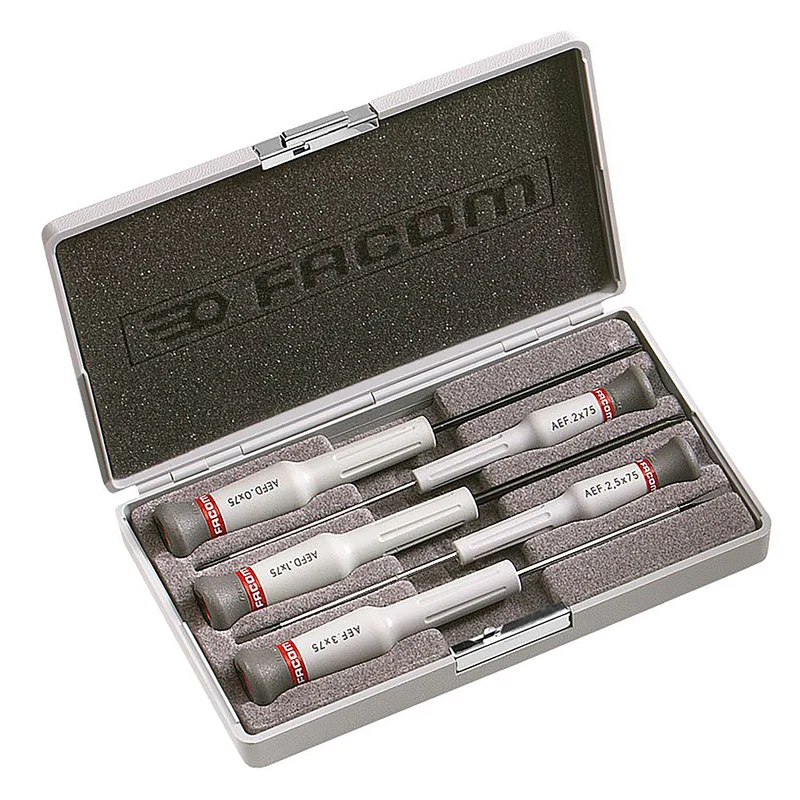 [AEF.J5] Coffret de tournevis MICRO-TECH®, pour vis à fente et Pozidriv®, 5 pièces