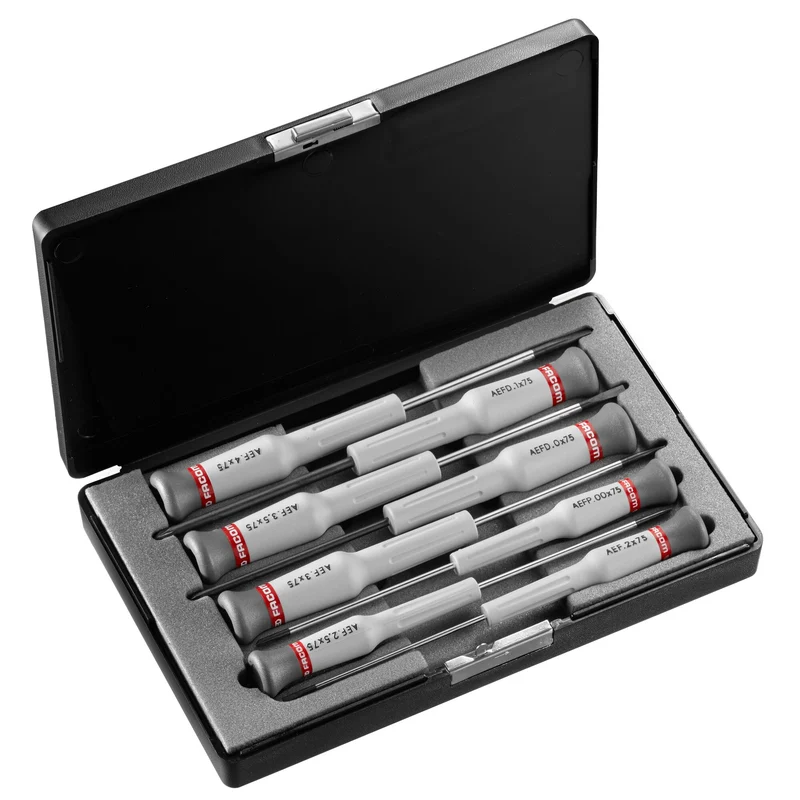 [AEF.J3] Coffret de tournevis MICRO-TECH®, pour vis à fente et Phillips®, 8 pièces
